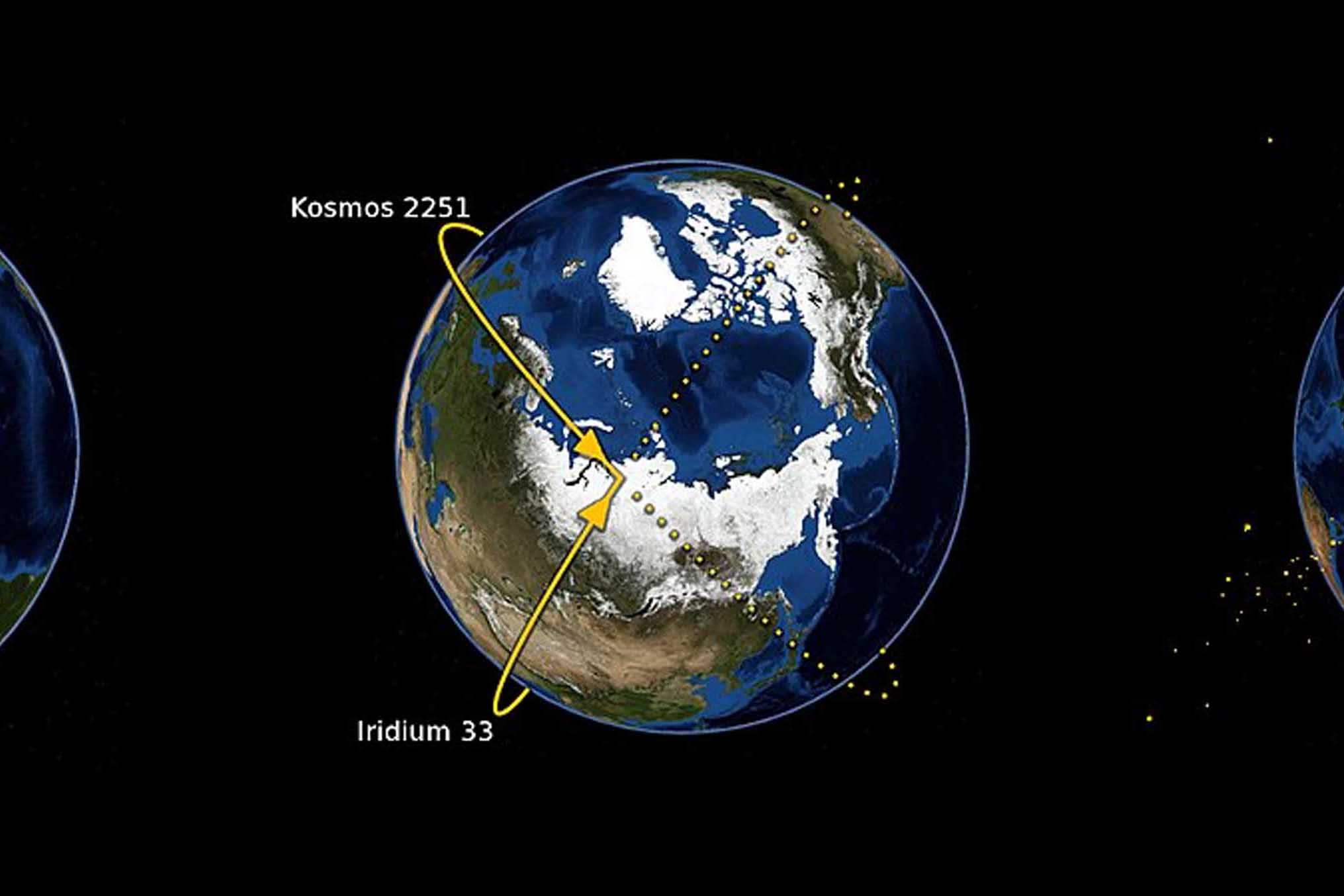 First satellite colltsion